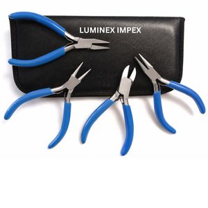 LUMINEX Jewelry <b>Pliers</b> <b>Set</b> Stainless Steel White Handle For DIY Wire Working Tools - Product Image 2
