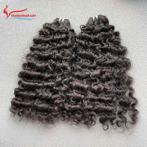 Últimas ofertas de venta: Cabello humano vietnamita negro rizado birmano en trama, puntas gruesas, sin caída ni enredos. - Product Image 4