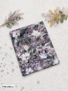 Tissu en polyester imprimé floral, largeur 58/60 pouces, poids moyen, tissé, textile d'ameublement TTH-263-1 - Product Image 1