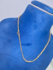 Elegant 22K Solid Gold Fancy <b>Rope</b> Twist <b>Chain</b> with Barrel Accents Genuine BIS Hallmarked Yellow Gold Necklace Jewelry - Product Image 3