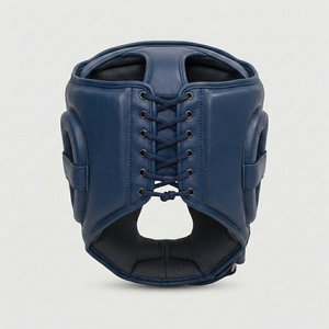 Protector de Cabeza para Boxeo, Casco de Boxeo de Cuero, Servicio OEM, Venta Caliente, Casco de Entrenamiento de Boxeo Profesional Ajustable, Negro - Product Image 2