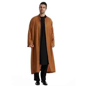 Túnica Árabe para Hombre, Estilo Oriente Medio, Jubba con Cuentas, Ropa Islámica Informal, Poliéster Transpirable y Ligero, Venta al Por Mayor Directa de Fábrica - Product Image 6