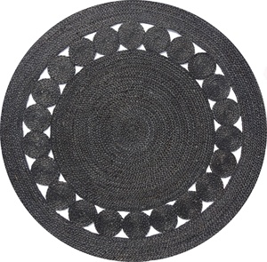 Tapis en chanvre de haute qualité en gros, faits à la main, tressés, à motifs géométriques, adaptés aux animaux domestiques, lavables, de luxe, pour salon, Avior - Product Image 1
