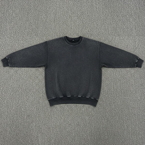 Acid Wash Design ODM Customized Autumn Eco-Friendly High Quality Cotton Polyester Stitching French Terry Men's <b>Sweatshirt</b> - Product Image 4