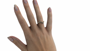 Bague de mariage demi-éternité de luxe en or 18 carats avec diamants baguette verticaux, bijoux empilables, joaillerie fine pour femme - Product Image 4