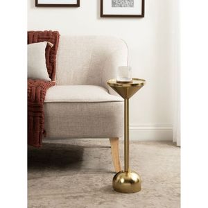 <b>Round</b> Aluminum Drink <b>Table</b> For <b>Small</b> Spaces With Contemporary Styling And Durable Lightweight Metal Construction - Product Image 4