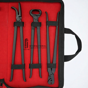F.J.INTERNATIONAL Durable Stainless Steel Horse Dog Farrier Tool Kit Hoof Trimmers <b>File</b> Pliers Hammer Equine Care Reusable - Product Image 3