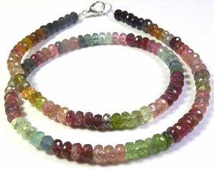 Collar de Turmalina Natural de Primera Calidad, Piedras Preciosas Facetadas de 6-6.5mm, Perforadas al Centro, 17 Pulgadas, de África, por Gems Valley - Product Image 5