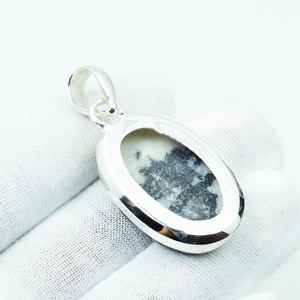 Pendentif artisanal en argent 925 et turquoise buffle blanc Navajo, bijoux bohèmes hippies, collier en pierre naturelle pour femmes - Product Image 3