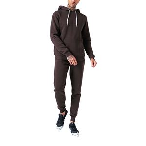 Wholesale mens winter spring fashion sport wear 100% Fleece Solid color Custom embroidery printing logo Tracksuit for men - Product Image 1