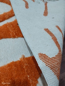 Alfombra de lana anudada a mano estilo marroquí, alfombra de bucle para decoración de sala de estar y dormitorio - Product Image 3