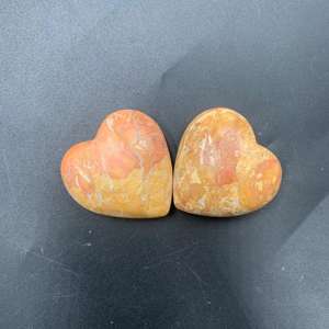 Pierre précieuse en jaspe Maligano indonésien naturel, forme de cœur, polie et lisse, multicolore, pour la décoration, la collection et la méditation - Product Image 3