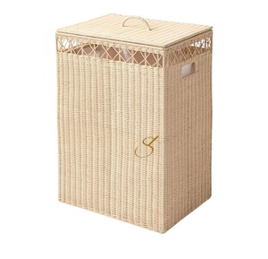 Cesto de Ropa Rectangular de Mimbre, Cesta de Ropa de Ratán Natural Hecha a Mano, Contenedor de Almacenamiento Ecológico con Tapa para el Hogar - Product Image 4