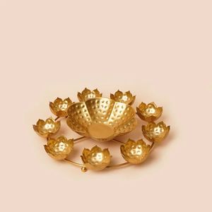 Decorative Round Metal <b>Candle</b> Bowl With Antique Finish For Living Room Tabletop <b>Candle</b> Holder And Home Decor - Product Image 2