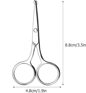 Tijeras Recortadoras de Vello Nasal de Alta Calidad, Acero Inoxidable, Punta Redondeada, Herramienta de Belleza y Cuidado Personal - Product Image 6