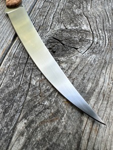 Custom Handmade Forged Ambidextrous Modern Fillet <b>Knife</b> Stainless Steel Wood Handle Leather Sheath-Eco-Friendly Dishwasher <b>Safe</b> - Product Image 3
