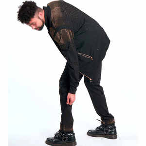 Conjunto de Sudadera con Capucha y Cremallera con Pedrería, Pantalones de Chándal Acampanados Vintage y Sudadera con Capucha para Hombre, Conjunto Deportivo Estilo Urbano con Lavado Ácido - Product Image 5