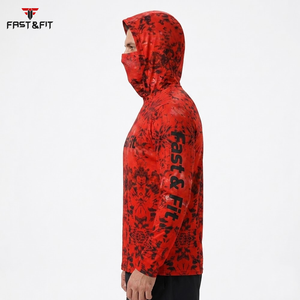 Camisetas de Pesca para Hombre con Protección Solar, Diseño Sublimado en Tela 100% Poliéster, Manga Larga y Capucha - Product Image 4
