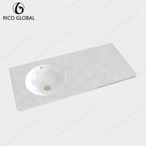Lavabo de salle de bain en céramique ovale moderne à encastrer avec fonction de nettoyage facile pour usage domestique - Product Image 2