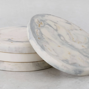 Abstract Resin Coasters Handmade Classic Eco-Friendly Food Grade Decor Luxury Geode Coaster Set Elegant Resin Artwork - Product Image 5