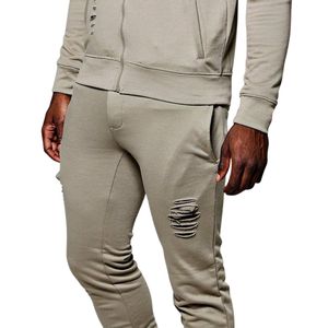 Custom Distressed Tracksuit Men's Streetwear Hoodie and <b>Jogger</b> <b>Set</b> Vintage Washed Athletic Casual Sportswear <b>Matching</b> Two Piece - Product Image 4