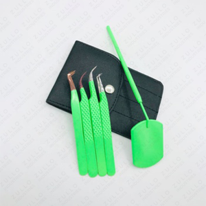 Juego de Pinzas para Pestañas de Acero Inoxidable con Recubrimiento en Polvo Premium, con Espejo Curvo para Pestañas y Logotipo Personalizado para Profesionales - Product Image 6