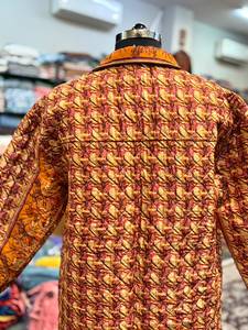 Chaqueta Acolchada con Estampado Africano, Chaqueta Transpirable de Algodón con Parches de Ankara - Product Image 3