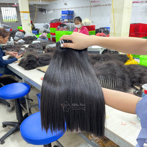 Article estival très demandé : Mèches vierges Remy HD à texture lisse naturelle noire, Super Double Drawn, pour perruques vietnamiennes - Product Image 4