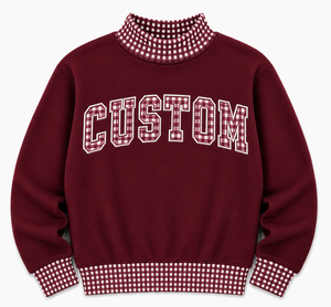 เสื้อสเวตเชิ้ตคอเต่าทรงโอเวอร์ไซส์  รักษ์โลก พิมพ์ลายตัวอักษรตามสั่ง สีพื้น ผ้าฝ้ายถัก แขนยาว สำหรับฤดูใบไม้ร่วง  โลโก้ด้านหน้า - Product Image 1