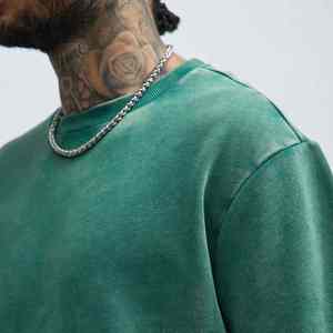 Camiseta Oversize Gris para Hombre con Estampado Gráfico Sonriente, Lavado Ácido, Transpirable, en Stock - Product Image 3