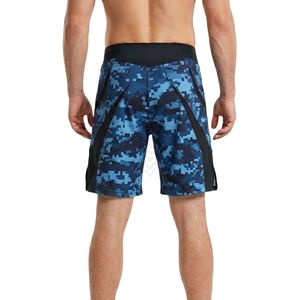 Shorts de MMA camouflage numérique bleu, coutures renforcées, shorts tactiques durables pour hommes, entraînement en plein air, shorts de MMA - Product Image 2