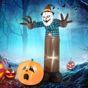 Decorazioni Gonfiabili di Halloween da 2,1 m per Giardino: Spaventapasseri Infestato con Fantasma di Zucca e Luci LED Integrate - Product Image 4
