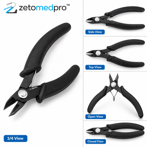 Cortadores de Alambre Pequeños con Resorte, Cortadores Diagonales de Precisión, Herramienta para Joyería de Acero Inoxidable, 5.12 Pulgadas, ZetomedPro - Product Image 3