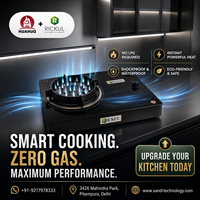 Table de cuisson électrique à plasma, brûleur unique, 3,0 kW, surface en verre, classe d'efficacité énergétique, à poser sur table