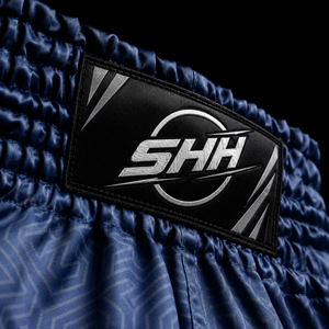 SHH Mixed Martial Arts <b>Shorts</b> Sublimation Print Quick Dry Unisex Adult MMA Training Wear Blue Black Design - Product Image 4