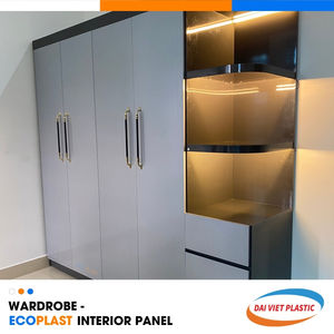 Minimalism <b>LED</b> <b>Lights</b> <b>Wardrobe</b> PVC Interior Panel Vietnam Manufacturing Factory for Housing - Product Image 6