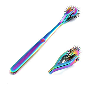 Rueda de Wartenberg Neuro de 2 cabezas de acero inoxidable, instrumento de diagnóstico, rueda sensorial multicolor arcoíris para nervios - Product Image 4
