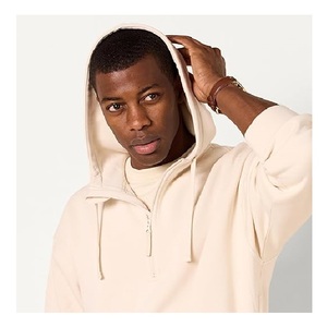 Nouvelle collection de sweats à capuche décontractés et élégants pour hommes, couleur unie, demi-zip, à la mode. - Product Image 5