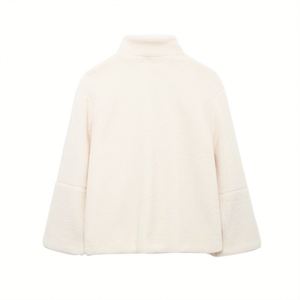 Veste en polaire sherpa unisexe, col montant épais, fermeture éclair, manteau d'hiver - Product Image 4