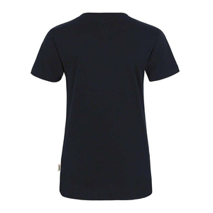 Collection d'été – T-shirt femme col en V, logo personnalisé, extensible, coupe classique, 100 % coton écologique, service OEM, vente en gros - Product Image 3