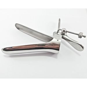 Spéculum vaginal Cusco de qualité supérieure 100×25mm, taille moyenne, en acier inoxydable, auto-rétention, réutilisable, OEM - Product Image 1