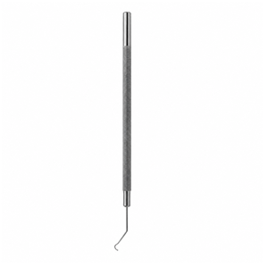 Fino instrumento quirúrgico oftálmico de titanio Nagahara Phaco Chopper, dominante para diestros, con punta redonda y vástago angulado de precisión. - Product Image 4