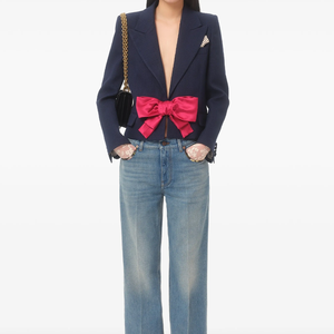 Blazer décontracté tendance pour femme, col cranté, noir uni, tissé, respirant, veste de sororité, 100 % polyester, sur mesure - Product Image 2