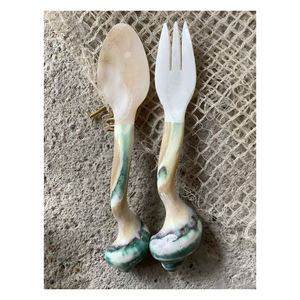 Cucharas de Té Hechas a Mano con Conchas Marinas, Mango Corto, Diseño de Lujo, Duraderas, Ecológicas, No Tóxicas, Capacidad de 10 ml, para Servir Postres - Product Image 5