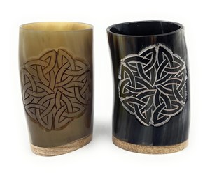 Jarra de Cuerno Vikinga Hecha a Mano |   Vaso de Cerveza de Cuerno de Buey y Búfalo Natural Genuino |   Jarra de Cerveza Premium para Cosplay - Product Image 3