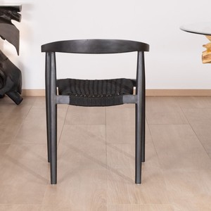 Juego de 2 sillas de comedor Vandana Urban Craft de acacia con asientos de tela beige Vogue. - Product Image 4