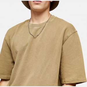 Ensemble T-shirt et short en coton délavé pour homme, coupe oversize, vêtements de fitness d'été, design personnalisé, coton respirant - Product Image 5