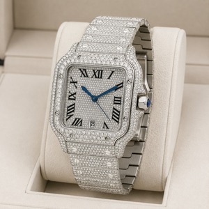 Luxury Iced Out VVS Style <b>Watch</b> with Brilliant Moissanite Details for Hip Hop Street Fashion Concert Outfits and Celebration - Product Image 6