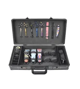 Mallette de barbier en métal en alliage d'aluminium, mallette de barbier en aluminium, mallette d'outils de coiffure, rangement d'outils de barbier - Product Image 3