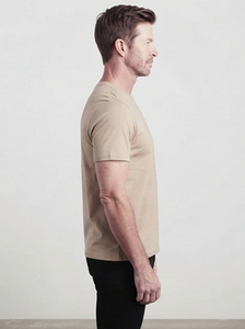 เสื้อยืดเฮนลีย์แขนสั้นผู้ชาย ทรงปกติ ผ้าฝ้ายลำลอง สีพื้น ผ้าถัก ระบายอากาศดี คอกลม ติดกระดุม - Product Image 5